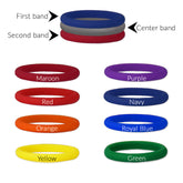 Build Your Own Stackable Silicone Ring Set Plain Gray Center